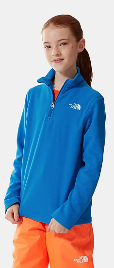 Пулон детский The North Face Glacier 1/4 Zip Hero Blue - Фото 7 большая