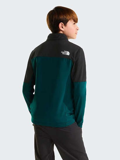 Куртка флисовая детская The North Face Hike Midlayer FZ Pacific Teal/TNF Black - Фото 6 большая