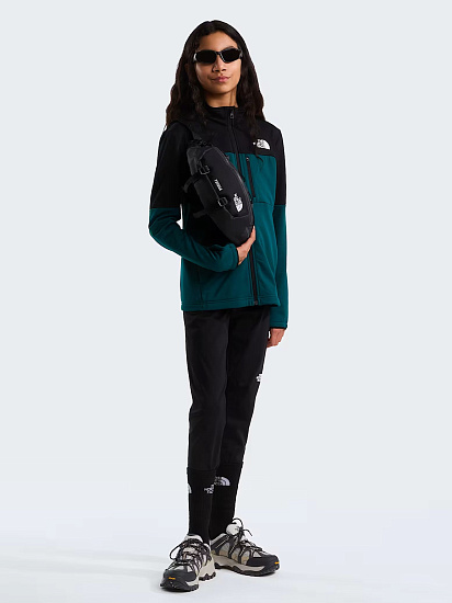 Куртка флисовая детская The North Face Hike Midlayer FZ Pacific Teal/TNF Black - Фото 10 большая