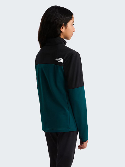 Куртка флисовая детская The North Face Hike Midlayer FZ Pacific Teal/TNF Black - Фото 12 большая