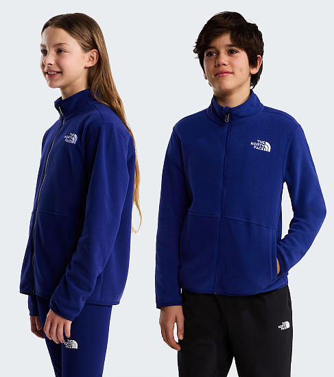 Куртка флисовая детская The North Face Glacier FZ Zip In Glacier Bold Blue - Фото 3 большая