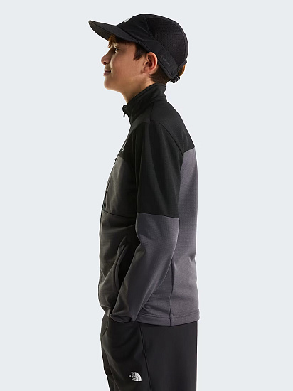 Куртка флисовая детская The North Face Hike Midlayer FZ Anthracite Grey/TNF Black - Фото 5 большая
