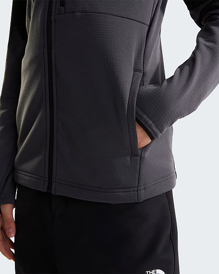 Куртка флисовая детская The North Face Hike Midlayer FZ Anthracite Grey/TNF Black - Фото 8 большая