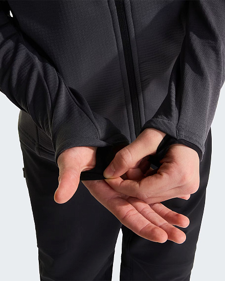 Куртка флисовая детская The North Face Hike Midlayer FZ Anthracite Grey/TNF Black - Фото 9 большая