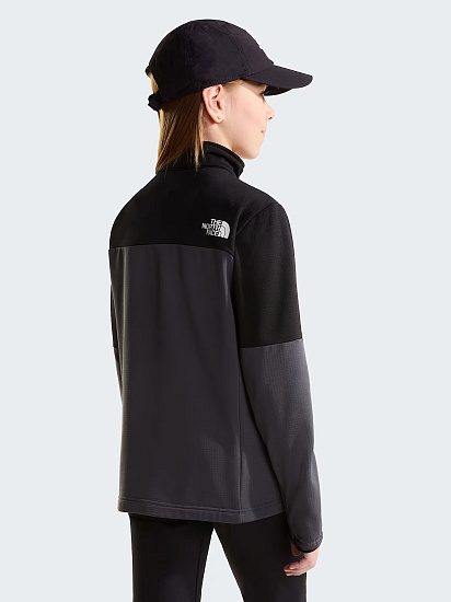Куртка флисовая детская The North Face Hike Midlayer FZ Anthracite Grey/TNF Black - Фото 12 большая