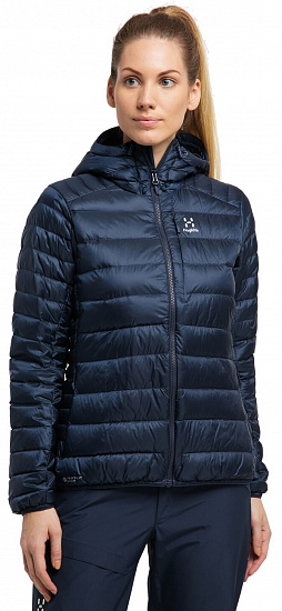 Куртка женская Haglofs Roc Down Hood Tarn Blue - Фото 3 большая