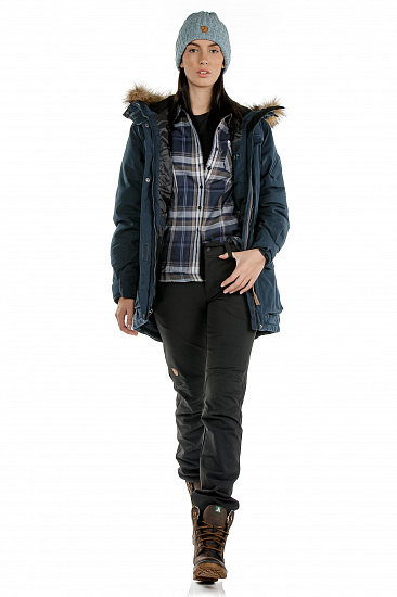 Парка женская Fjallraven Nuuk Parka Dark Navy - Фото 6 большая