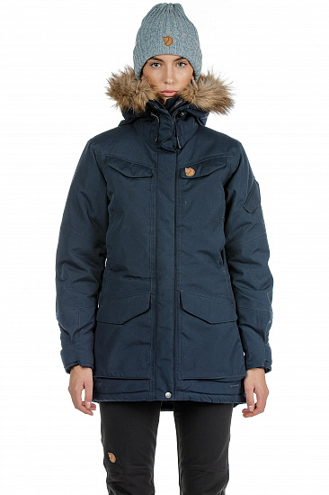 Парка женская Fjallraven Nuuk Parka Dark Navy - Фото 8 большая