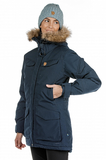 Парка женская Fjallraven Nuuk Parka Dark Navy - Фото 9 большая