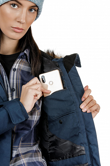 Парка женская Fjallraven Nuuk Parka Dark Navy - Фото 15 большая
