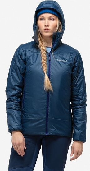 Куртка женская Norrona Falketind Thermo60 Hood Indigo Night - Фото 2 большая
