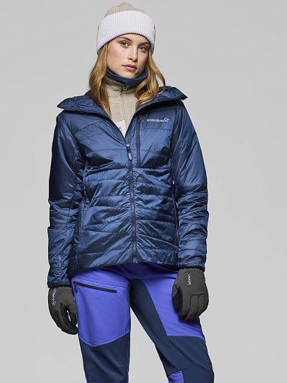 Куртка женская Norrona Falketind Thermo40 Zip Hood Indigo Night - Фото 4 большая