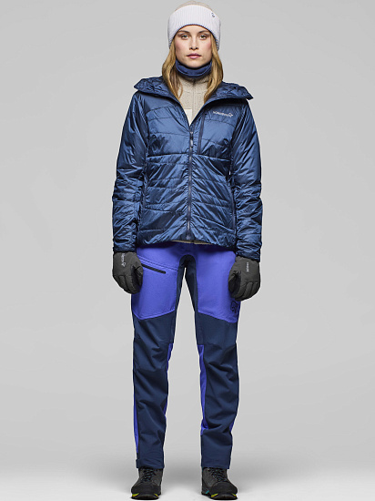 Куртка женская Norrona Falketind Thermo40 Zip Hood Indigo Night - Фото 6 большая