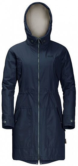 Куртка женская Jack Wolfskin Rocky Point Parka Midnight Blue - Фото 2 большая