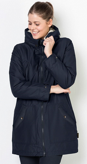 Куртка женская Jack Wolfskin Rocky Point Parka Midnight Blue - Фото 3 большая