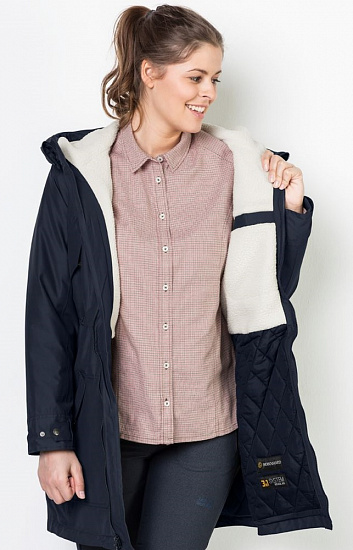Куртка женская Jack Wolfskin Rocky Point Parka Midnight Blue - Фото 4 большая