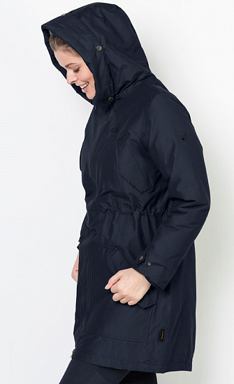 Куртка женская Jack Wolfskin Rocky Point Parka Midnight Blue - Фото 6 большая