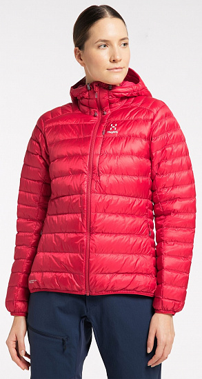 Куртка женская Haglofs Roc Down Hood Scarlet Red - Фото 3 большая