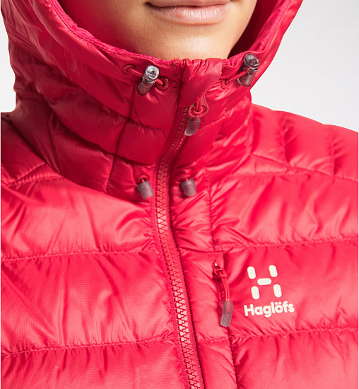 Куртка женская Haglofs Roc Down Hood Scarlet Red - Фото 6 большая