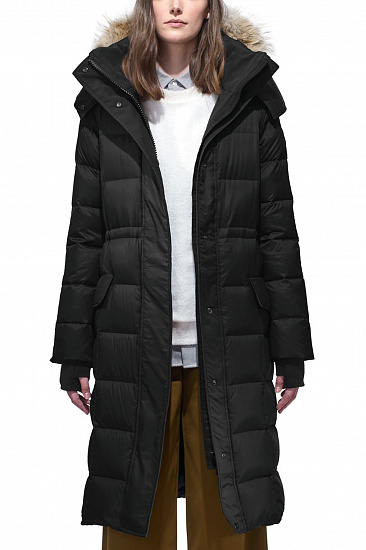 Пальто женское Canada Goose Lunenburg Parka Black - Фото 2 большая