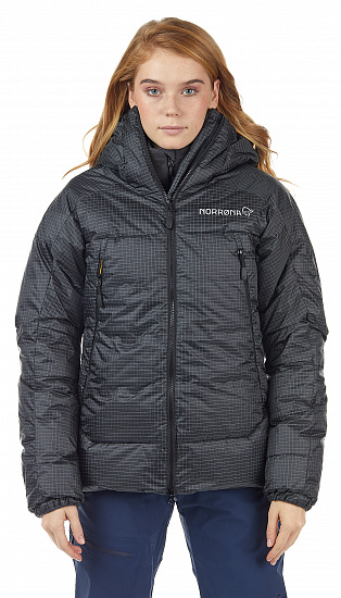 Куртка женская Norrona Trollveggen Ace Down 950 Caviar/Lemon - Фото 5 большая