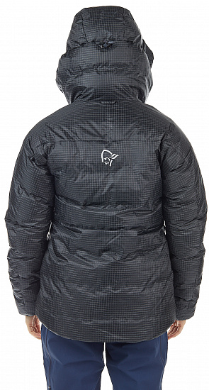 Куртка женская Norrona Trollveggen Ace Down 950 Caviar/Lemon - Фото 7 большая
