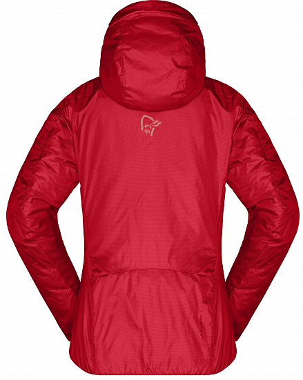Куртка женская Norrona Trollveggen Primaloft100 Zip Hood True Red - Фото 2 большая
