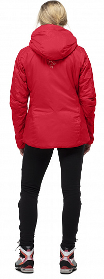 Куртка женская Norrona Trollveggen Primaloft100 Zip Hood True Red - Фото 4 большая