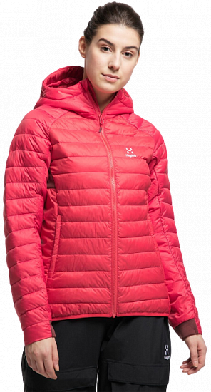 Куртка женская Haglofs Spire Mimic Hood Hibiscus Red - Фото 3 большая