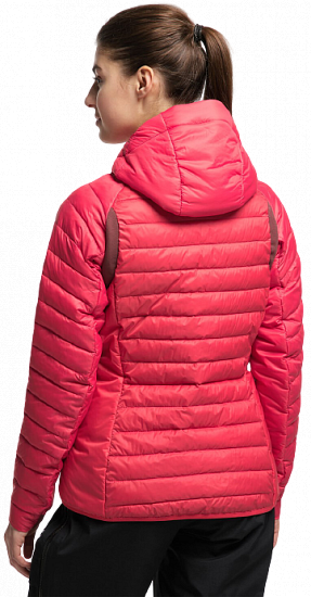 Куртка женская Haglofs Spire Mimic Hood Hibiscus Red - Фото 4 большая