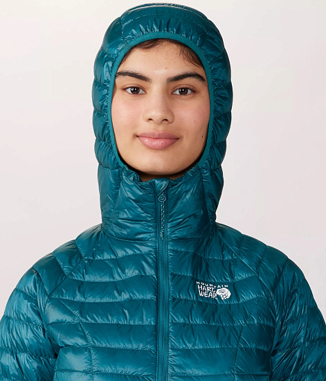 Куртка женская Mountain Hardwear Ghost Whisperer Бирюзовый - Фото 6 большая
