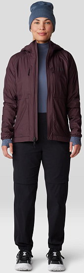 Куртка женская Mountain Hardwear Kor AirShell Бордовый - Фото 6 большая