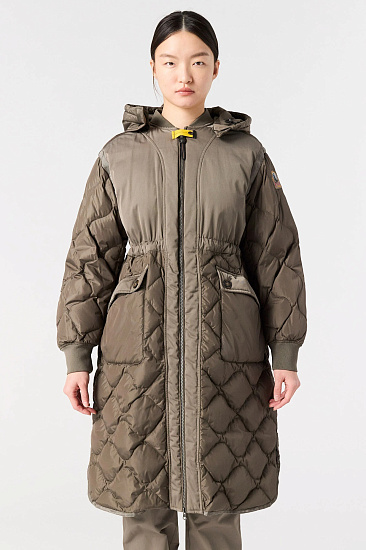 Пальто женское Parajumpers Kagura Olive Grey - Фото 4 большая
