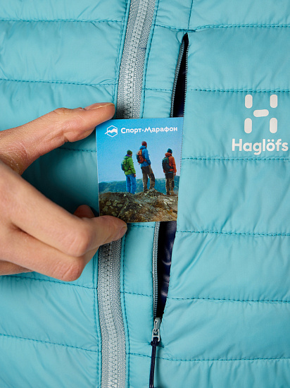 Куртка женская Haglofs Zed Mimic Hood Frost blue/Tarn blue - Фото 11 большая