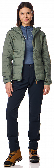 Куртка женская Fjallraven Keb Padded Hoodie Patina Green - Фото 3 большая