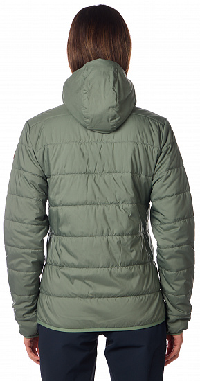 Куртка женская Fjallraven Keb Padded Hoodie Patina Green - Фото 6 большая