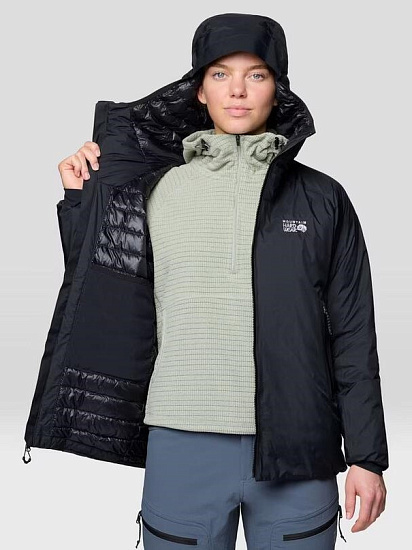 Куртка женская Mountain Hardwear Storm Whisperer Insulated Black - Фото 6 большая