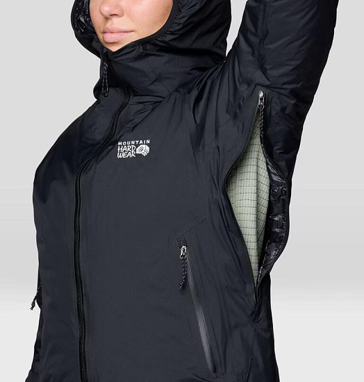 Куртка женская Mountain Hardwear Storm Whisperer Insulated Black - Фото 8 большая