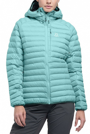 Куртка женская Haglofs Essens Mimic Hood Glacier Green - Фото 3 большая