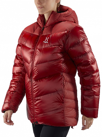 Куртка женская Haglofs Magi Down Hood Brick Red - Фото 3 большая