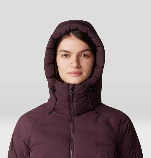 Куртка женская Mountain Hardwear Stretchdown Parka Blackberry - Фото 4 большая