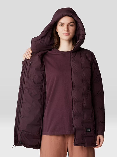 Куртка женская Mountain Hardwear Stretchdown Parka Blackberry - Фото 8 большая