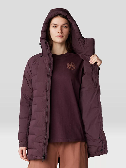 Куртка женская Mountain Hardwear Stretchdown Parka Blackberry - Фото 9 большая