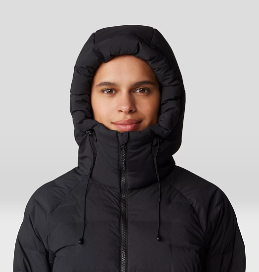 Куртка женская Mountain Hardwear Stretchdown Parka Black - Фото 4 большая