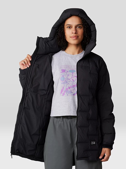 Куртка женская Mountain Hardwear Stretchdown Parka Black - Фото 6 большая