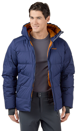 Куртка мужская Bergans Roros Down Navy/IncaGold - Фото 4 большая
