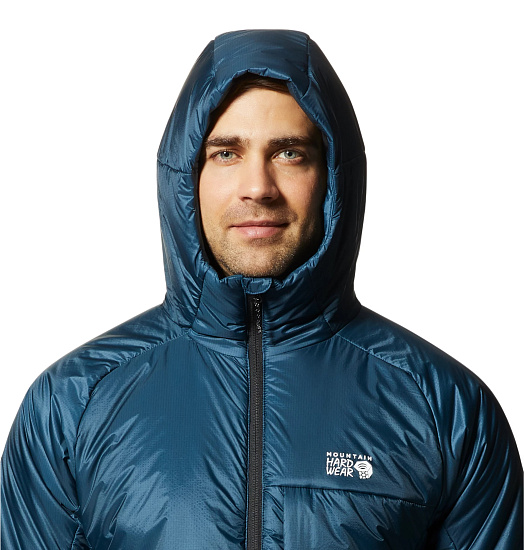 Куртка мужская Mountain Hardwear Compressor Hoody Dark Caspian - Фото 4 большая