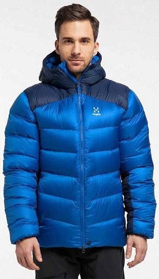 Куртка мужская Haglofs Mojo Down Hood Storm Blue/Tarn Blue - Фото 3 большая