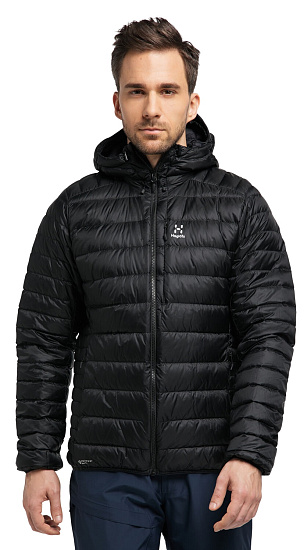 Куртка мужская Haglofs Roc Down Hood True Black - Фото 3 большая