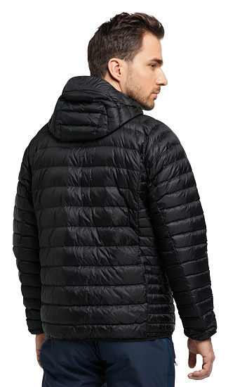 Куртка мужская Haglofs Roc Down Hood True Black - Фото 4 большая